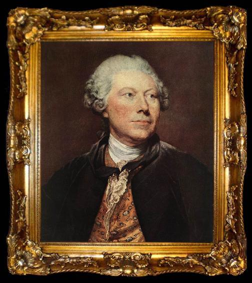 framed  GREUZE, Jean-Baptiste Portrait of Georges Wille ge, ta009-2